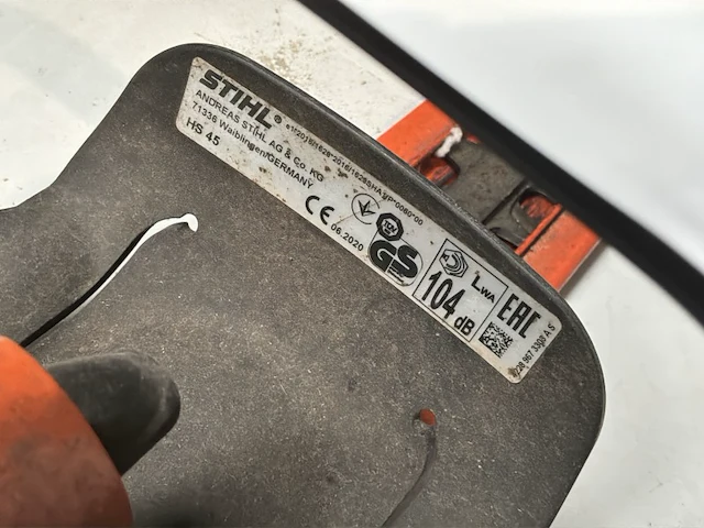 2020 stihl hs45 heggeschaar - afbeelding 7 van  7