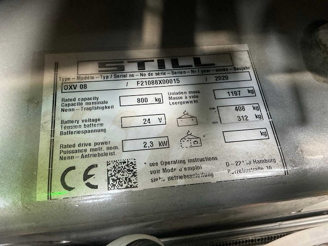 2020 still oxv-08 orderpicker met 50werkuren - afbeelding 12 van  56