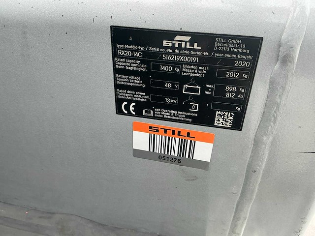 2020 still rx20-14c vorkheftruck - afbeelding 39 van  81