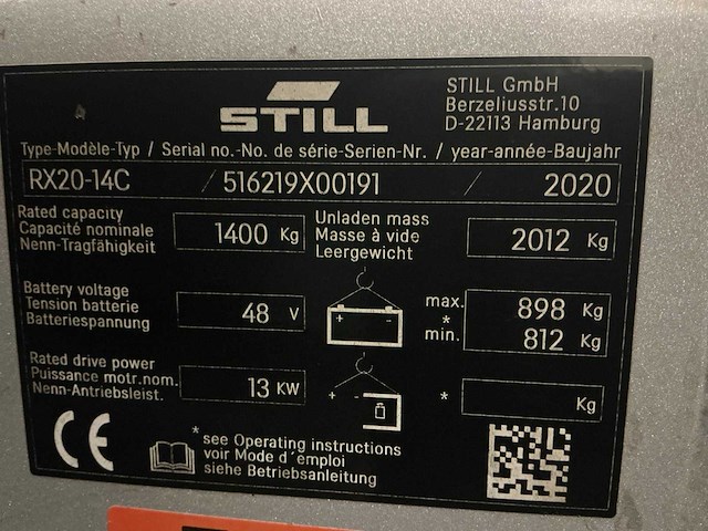 2020 still rx20-14c vorkheftruck - afbeelding 70 van  81