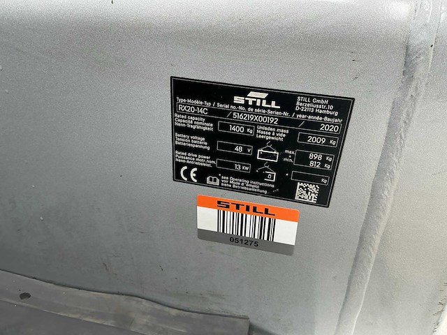 2020 still rx20-14c vorkheftruck - afbeelding 44 van  80