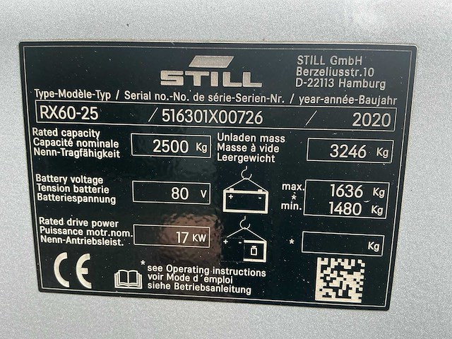2020 still rx60-25 vorkheftruck - afbeelding 69 van  134