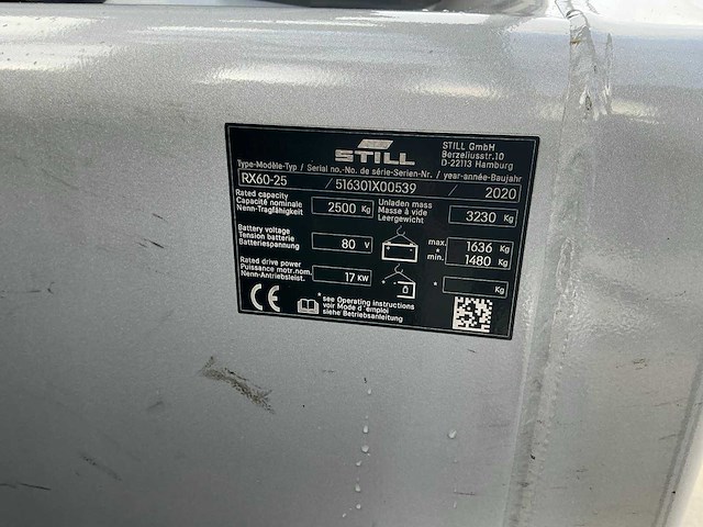 2020 still rx60-25 vorkheftruck - afbeelding 24 van  59