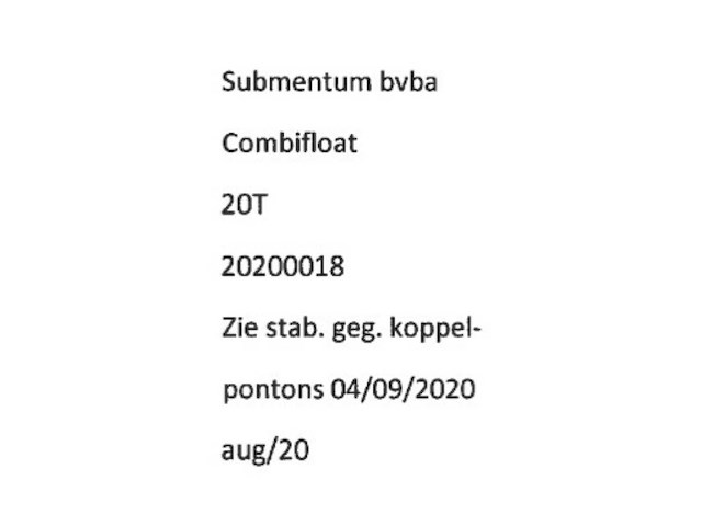 2020 submentum dubbelarmige hijskraan voor op een ponton - afbeelding 30 van  37
