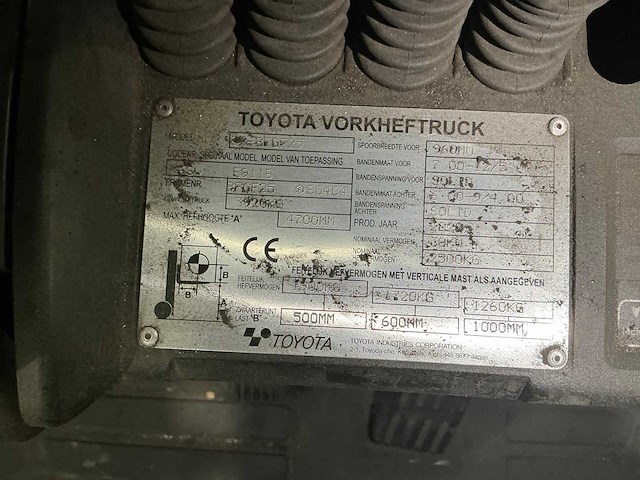 2020 toyota tonero 25 -8fgf25 vorkheftruck - afbeelding 3 van  11