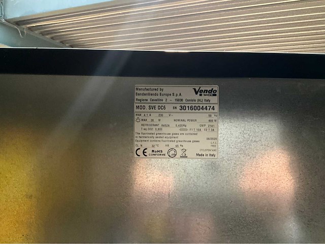 2020 vendo sve dc6 vendingmachine - afbeelding 7 van  11