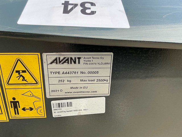 2021 avant nivileerbak 1800 mm - afbeelding 5 van  5