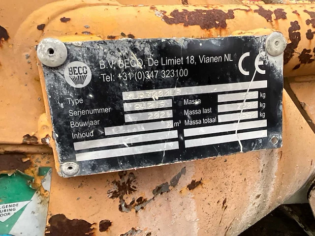 2021 beco b3000lr - betonstortbak 3000l (geen minimumprijs) - afbeelding 3 van  6