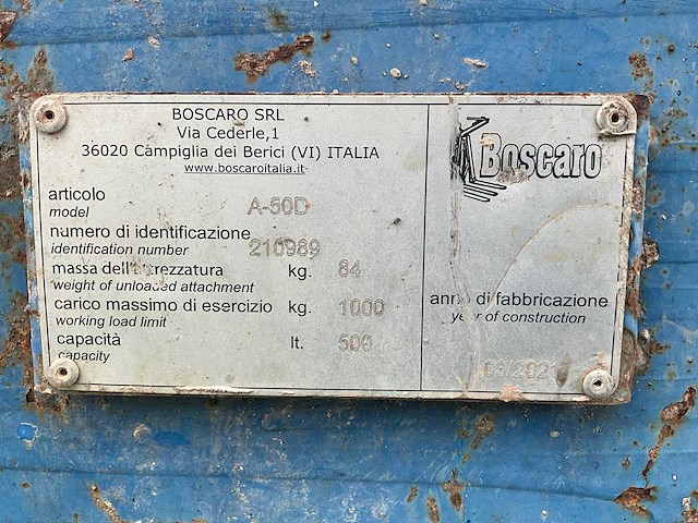 2021 boscaro a-50d kiepbak voor kraan - afbeelding 4 van  4