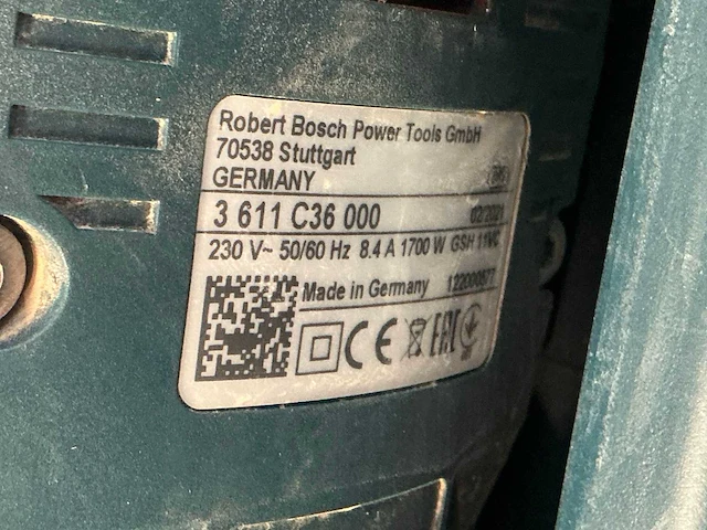 2021 bosch gsh 11 vc breekhamer 11kg sds-max - afbeelding 4 van  5