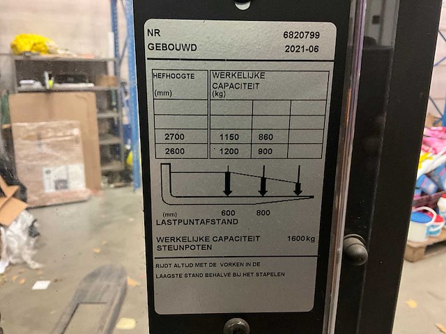2021 bt staxio swe120l stapelaar - afbeelding 3 van  12