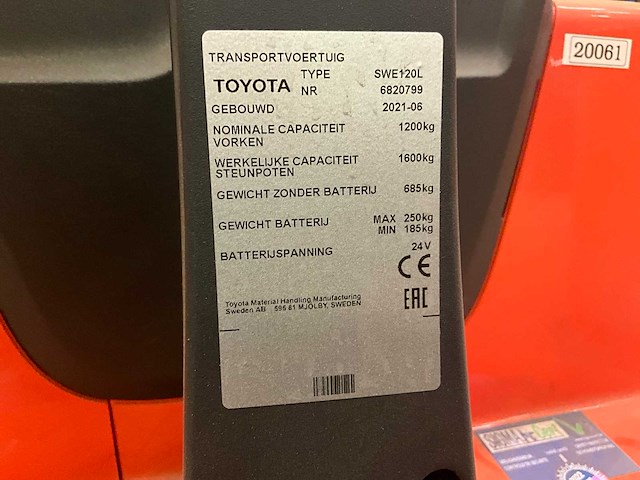 2021 bt staxio swe120l stapelaar - afbeelding 12 van  12