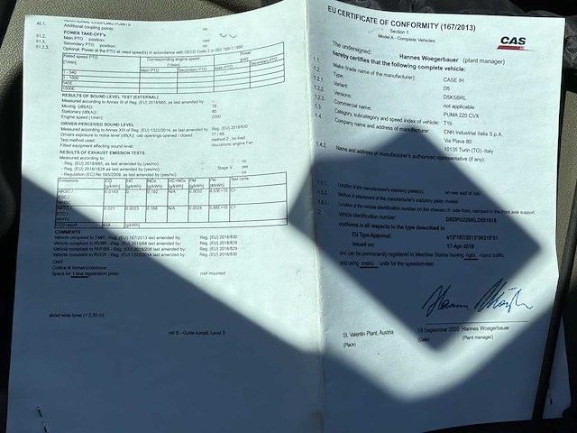 2021 case ih puma 220 cvx 4wd landbouwtractor - afbeelding 19 van  31