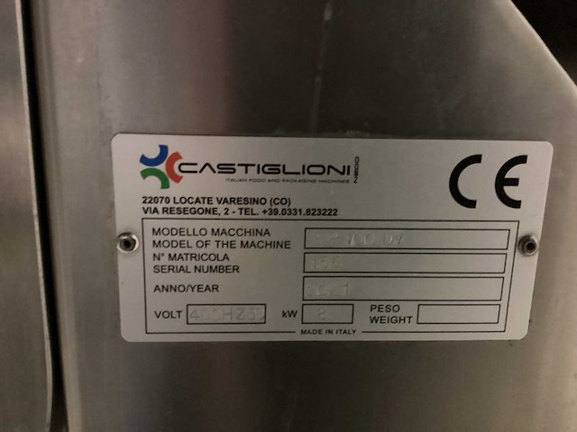 2021 castiglioni ep100dv pastavormer spaghetti overige voedingsmiddelen productie machines - afbeelding 5 van  6