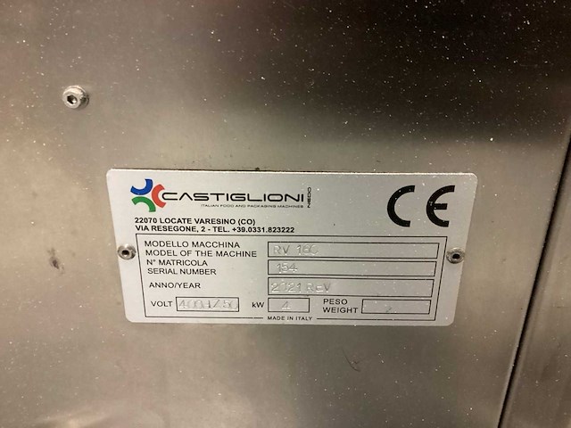 2021 castiglioni rv 160 ravioli overige voedingsmiddelen productie machines - afbeelding 7 van  8