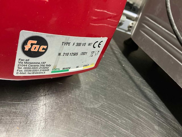 2021 fac f300 tafelsnijmachine - afbeelding 6 van  7