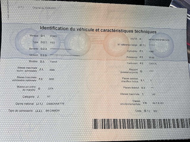 2021 ford transit camionnete -72000km- 3 pers - trekhaak - afbeelding 31 van  43