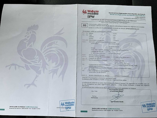 2021 ford transit camionnete -72000km- 3 pers - trekhaak - afbeelding 37 van  43