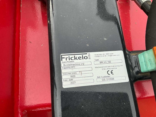 2021 frickelo br.vh.160 hydraulische veegborstel met opvangbak voor heftruck - afbeelding 10 van  18