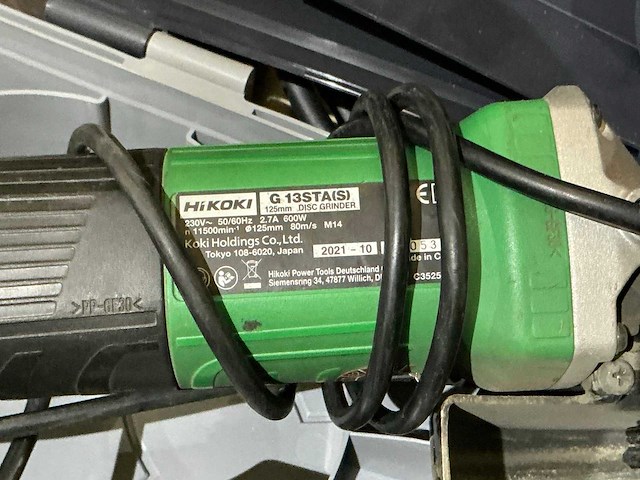 2021 hikoki g13sta haakse slijpmachine - afbeelding 3 van  3
