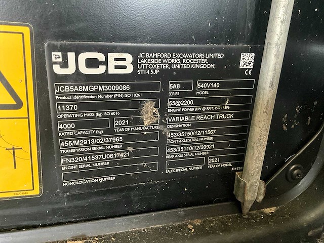 2021 jcb 540-140 verreiker - afbeelding 9 van  18