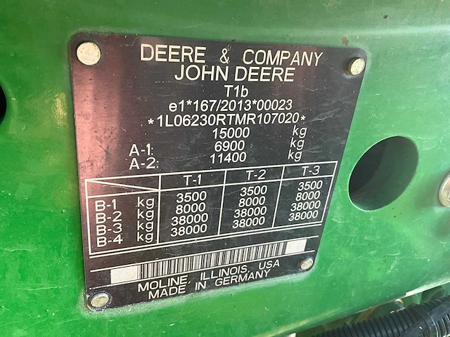 2021 john deere 6r230 vierwielaangedreven landbouwtractor - afbeelding 15 van  22