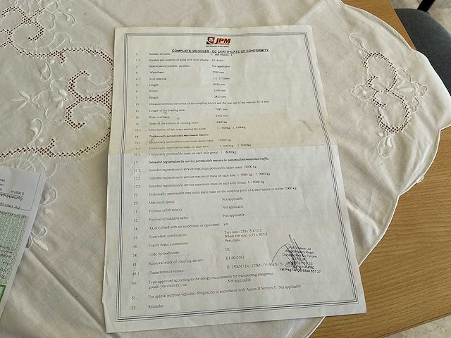 2021 jpm trailers centre axel two axle dieplader - afbeelding 9 van  20