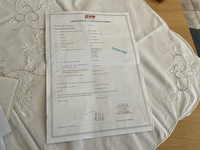 2021 jpm trailers centre axel two axle dieplader - afbeelding 13 van  20