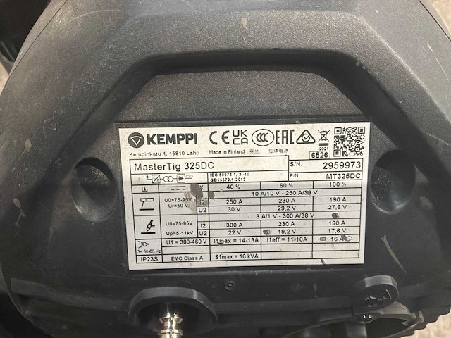 2021 kemppi mastertig 325 dc tig-lasmachine - afbeelding 5 van  5