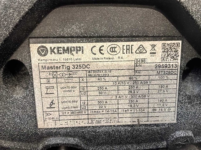 2021 kemppi mastertig 325 dc tig-lasmachine - afbeelding 6 van  8