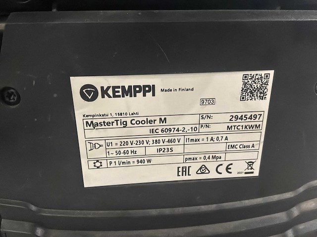 2021 kemppi mastertig 325 dc tig-lasmachine - afbeelding 6 van  6