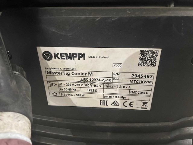 2021 kemppi mastertig 325 dc tig-lasmachine - afbeelding 9 van  9
