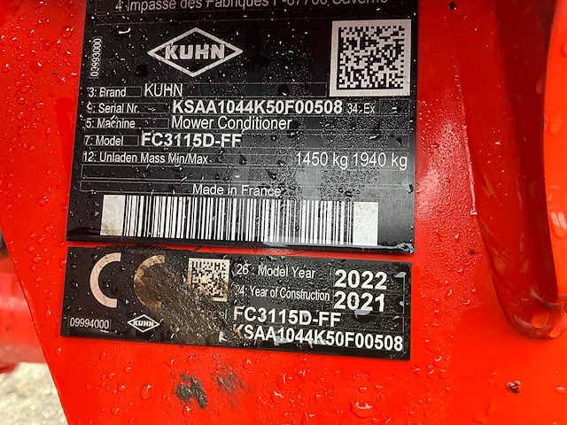 2021 kuhn fc3115d schijvenmaaier - afbeelding 11 van  22