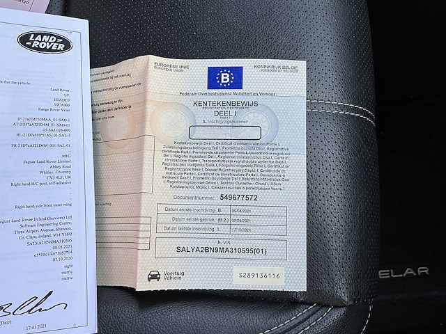 2021 land rover range rover velar - personenauto - afbeelding 37 van  48