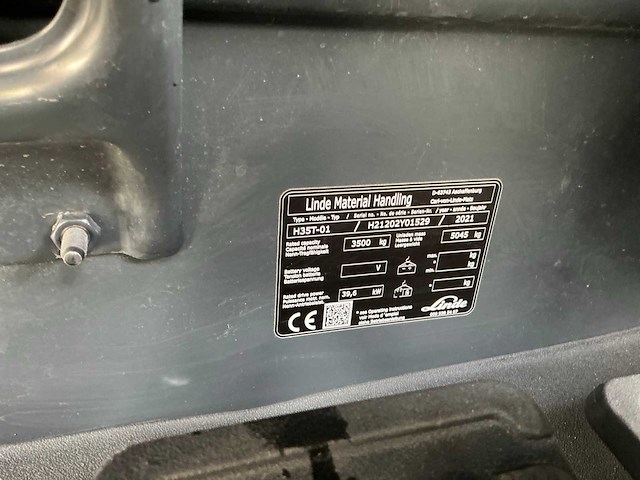 2021 linde h35t-01 vorkheftruck - afbeelding 26 van  72