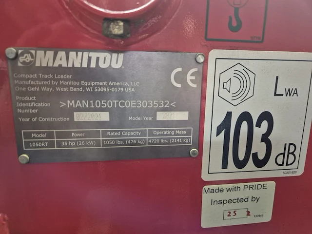2021 manitou 1050rt - eu stg5 schranklader op rupsen - afbeelding 14 van  22