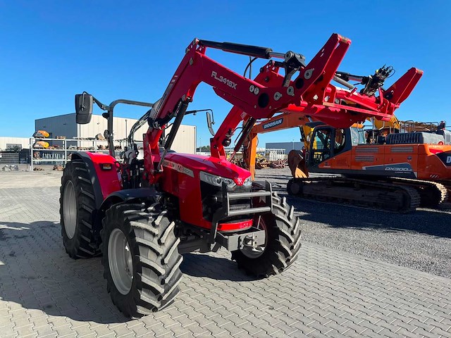 2021 massey ferguson 4708 met fl.3416x voorlader - vierwielaangedreven landbouwtractor - afbeelding 1 van  11