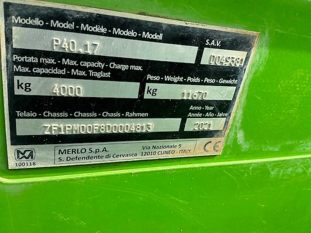 2021 merlo p40.17 verreiker - afbeelding 14 van  23