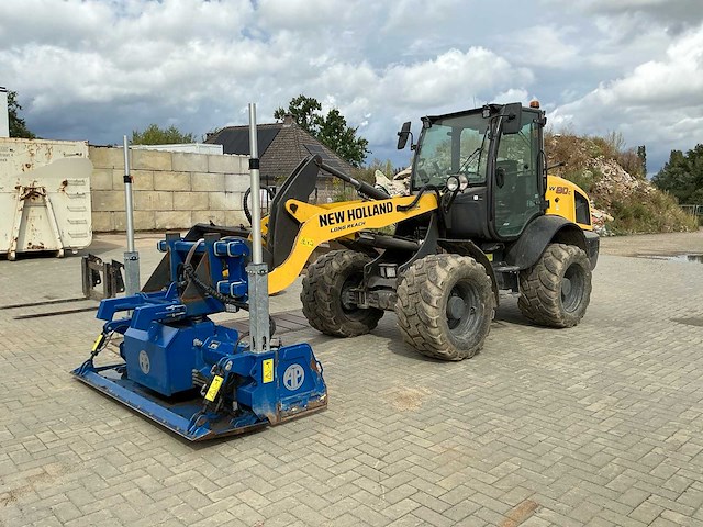 2021 new holland w80c lr wiellader met 2 bakken, palletvork en ap-leveler - afbeelding 1 van  49