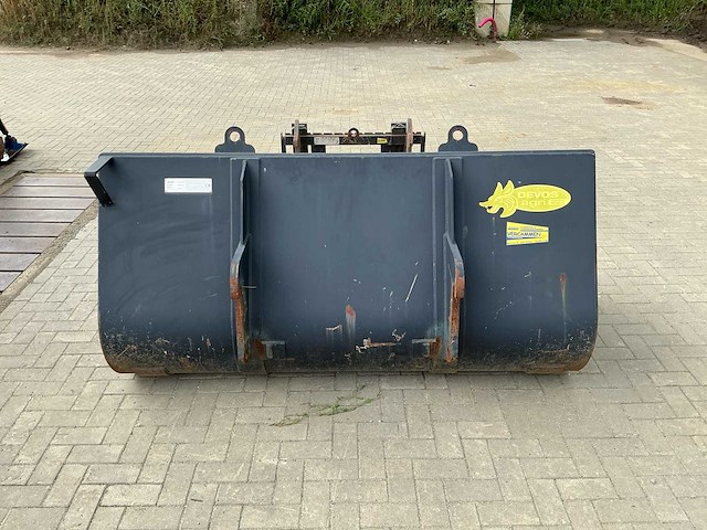 2021 new holland w80c lr wiellader met 2 bakken, palletvork en ap-leveler - afbeelding 10 van  15