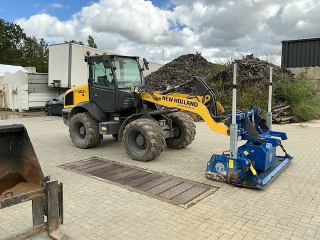2021 new holland w80c lr wiellader met 2 bakken, palletvork en ap-leveler - afbeelding 15 van  15