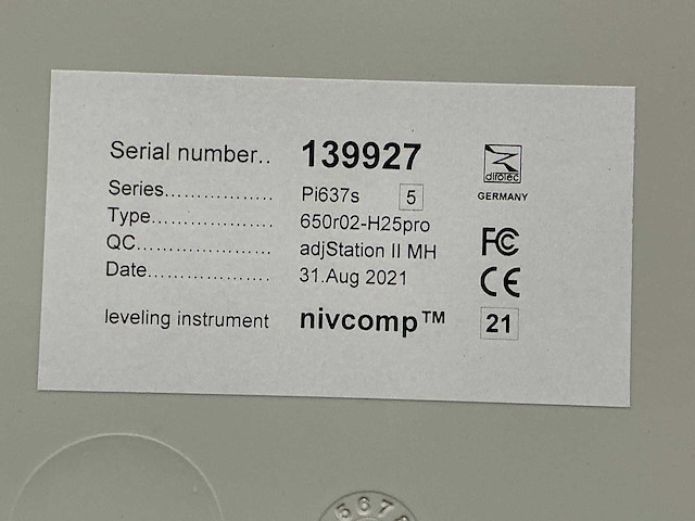 2021 nivcomp pi637s waterpas - afbeelding 2 van  3