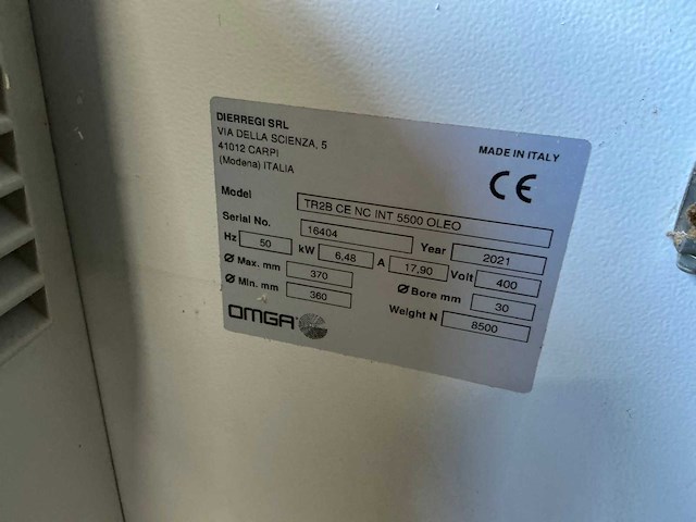2021 omga tr2b ce nc int 5500 oleo industriële dubbele afkortzaagmachine - afbeelding 7 van  15