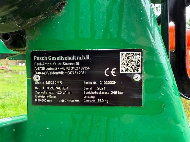 2021 posch hydrocombi 20t houtklijver - afbeelding 5 van  6