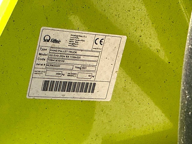 2021 q lifter gs evo hand hydraulische palletwagen - afbeelding 3 van  3