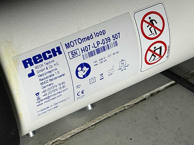 2021 reck motomed loop elektronische bewegingstrainer been - afbeelding 4 van  5