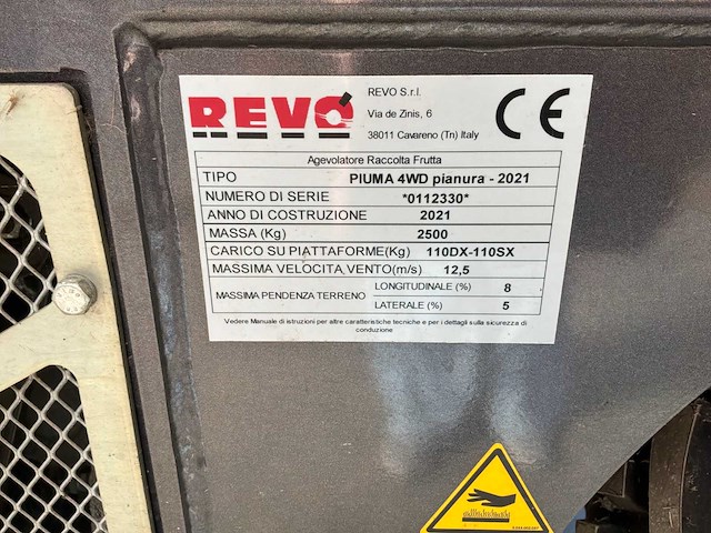 2021 revo piuma 4wd pianura andere landbouwmachines/boom lift - oogstplatform - afbeelding 5 van  34