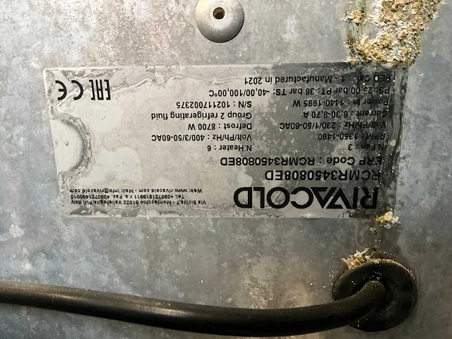 2021 rivacold rcmr3450804ed verdamper voor snelkoeler (2x) - afbeelding 5 van  5