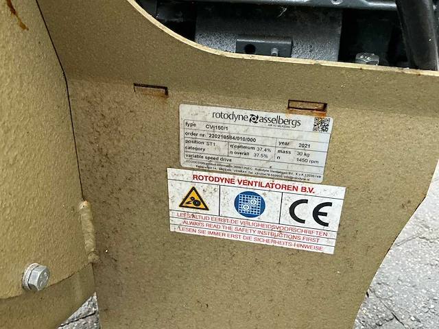 2021 rotodyne asselbergs cv 150/1 stofafzuiginstallatie - afbeelding 7 van  7