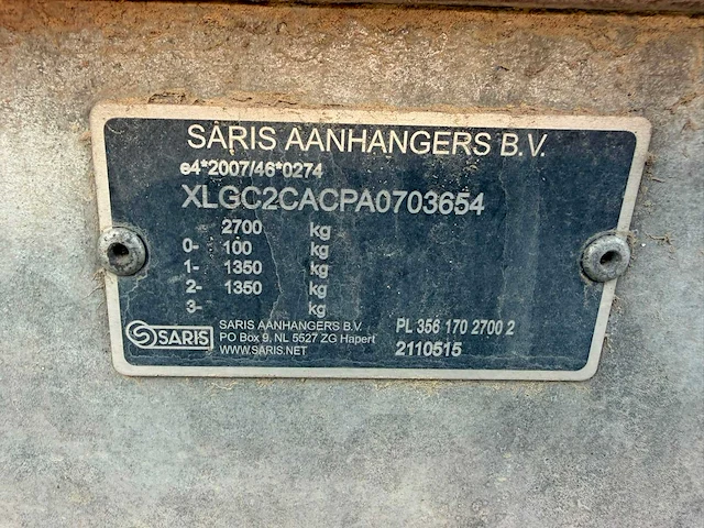 2021 saris c2c aanhangwagen - afbeelding 4 van  19